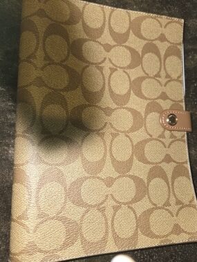 Coach Signature "C" Canvas Organizer Folio - Brown/Tan